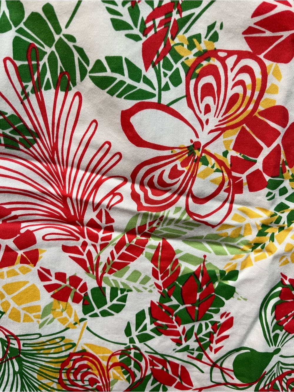 Lady Hagen White Mini Skirt with Red, Green & Yellow Tropical Trim - Picture 2 of 6